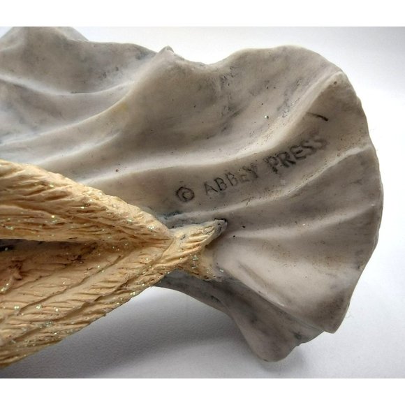 Angel Figure Holding Flower Bouquet by Abbey Press Religious Figurine Artistic - Picture 11 of 13